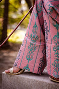 Luna cotton lawn suit — draped dupatta detail in dusty rose, Summer Sanctuary by Sarah Tareen