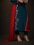Ishq-e-khaas — close-up of hand embroidery in sitara, moti and zari on emerald green pure raw silk, Sarah Tareen