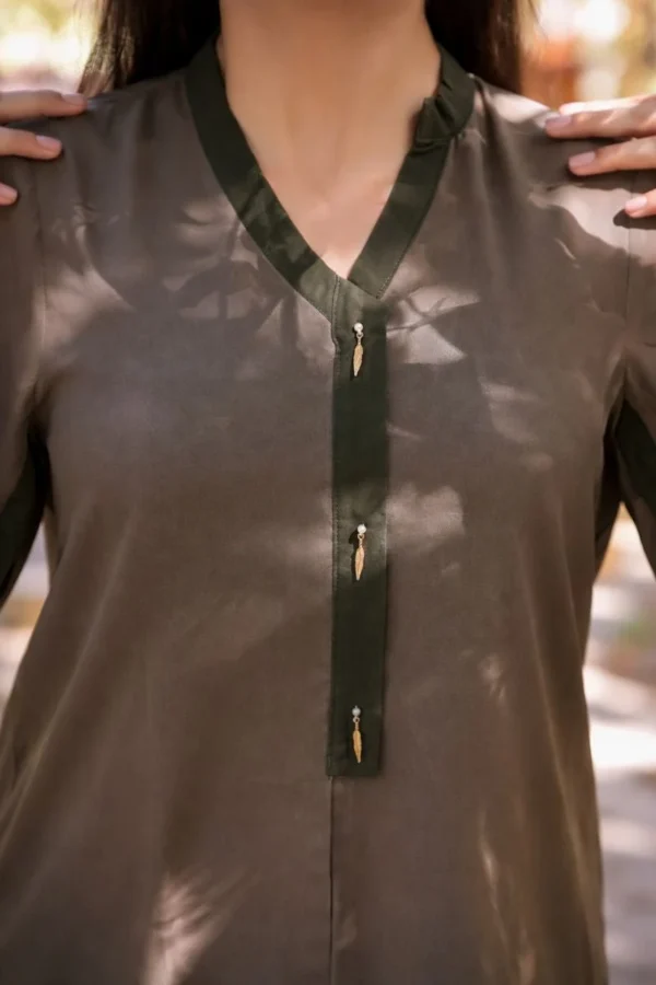 Charcoal grey silk outfit, gallery view 1 — Ash